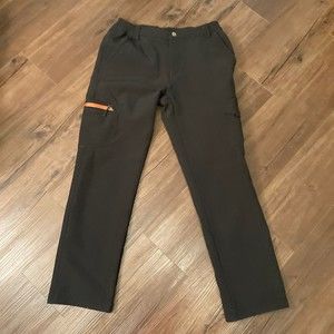 Unitop Pants Mens 30x28 Black Zipped Pockets Cargo Nylon Hiking Outdoor